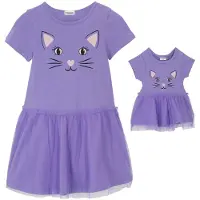 Bonprix Robe en jersey fille et robe de poupée (ens. 2 pces) 100% coton