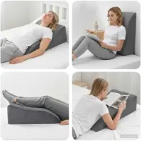 vidaXL Coussin Pour Jambes Gris 68 X 40 X 18 Cm
