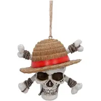 Ginza.se One Piece Pendentif de sapin de Noël Luffy Jolly Roger 7 cm