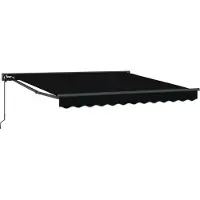 vidaXL Cadre d'auvent noir 350 x 250 cm
