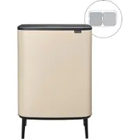 Brabantia Poubelle Tactile Hi, Poubelle, Beige