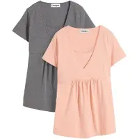 Bonprix Lot de 2 T-shirts de grossesse et d’allaitement