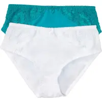 Bonprix Lot de 2 slips maxi avec dentelle