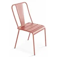 Oviala Chaise de jardin en métal argile - Dieppe