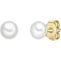 Glanzstücke Boucles d'oreilles jaune d'or / blanc