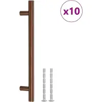 vidaXL Poignées de meubles 10 pcs. Bronzes 160 mm acier inoxydable