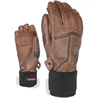 Level Off Piste Leather Gloves Marron S-M Homme