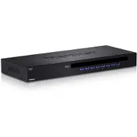 Trendnet Boîtier de commutation KVM - 8 Ordinateur(s) - 2048 x 1536 - 2 x Port PS / 2 - 1U - Montable en rack