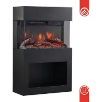 KAMINIO Cheminée électrique Henri 48x75 cm 2000 Watt noir
