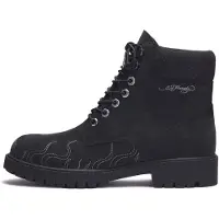 Ed Hardy Bottines à lacets 'Flamme' noir / argent