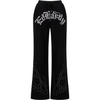 Ed Hardy Pantalon gris clair / noir