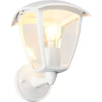 TRIO Applique extérieure, aluminium, blanc, douille E27, IP44, H 24cm