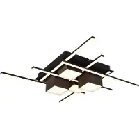 TRIO Plafonnier Roger - LED - variateur intégré - Noir 40 cm