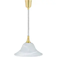 TRIO Lampe à suspension Series 3407 or avec verre menthe