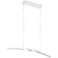 Reality Suspension LED, métal, blanc, réglable en hauteur, H 150 cm