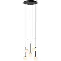 Lucide Lampe pendante de conception Calina 5 lumières avec sphères blanches