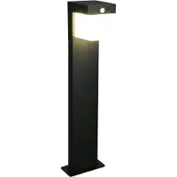 TRIO LED, lampe solaire d'extérieur, noire, capteur, fonctionnement sur batterie, H 50 cm