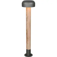 TRIO Lampadaire, luminaire extérieur, aluminium, couleur bois, H 84,5 cm