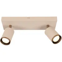 Lucide Projecteur de plafond Regina 2-taupe clair avec brun café