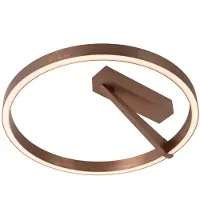 Lucide Lampe de plafond à design Applause Ø 40cm - café brun - avec télécommande