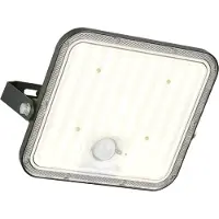 RL Projecteur mural solaire LED, noir, mat, capteur, batterie, L 20 cm