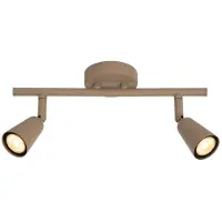 Lucide Projecteur de plafond Tiana Taupe 2 clairs
