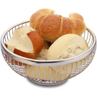 Weis Pain / panier de fruits Ø 22 cm, Stockage du pain, Argent