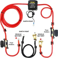 Vevor Kit de Relais Sensible à la Tension 12 V 140 A Kit d'Isolateur de Batterie Double