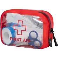 Exped - Trousse de secours transparente - Organizer Cube First Aid Chili en Nylon - Taille 1 L - Rouge