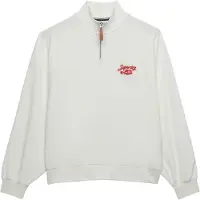 Superdry Sweat-shirt 'Heritage' crème / rouge cerise