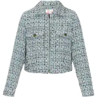 IZIA Veste mi-saison 'Festival' bleu clair / vert pastel / rose / noir