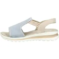 Ara Sandales à lanières crème / bleu clair / blanc