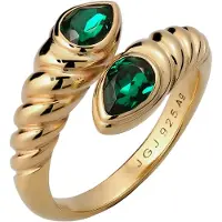 Elli Bague or / vert foncé