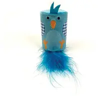 Happy pet Tabby Patch : hochet pour oiseaux et rouleau bleu