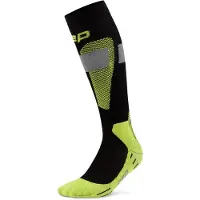Cep Ski Merino Socks Tall 3.0, chaussettes de ski, femmes, noir/jaune