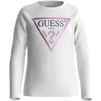 GUESS T-Shirt rose foncé / noir / blanc cassé