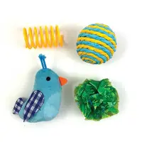 Happy pet Tabby Patch Vogel, lot de plusieurs pièces, bleu