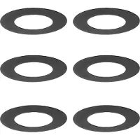 QAZQA Ensemble de 6 entretoises noires pour spots encastrables 7,5 - 13 cm - Spacer