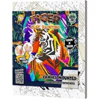 HOBBY2YOU Peinture à l'argile sur toile 30x40cm - Tigre (777683)
