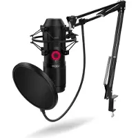 Krom Kapsule With Stand Microphone Noir
