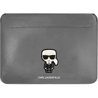 Karl Lagerfeld Étui Saffiano argent pour MacBook 14 pouces