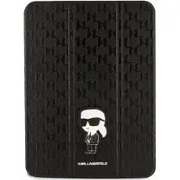 Karl Lagerfeld Aimant Folio Allover Saffiano Monogram NFT Ikonik - Étui iPad 10.9" (2022) (Czarny) (Apple iPad 2022 (10e génération)), Étui pour tablette, Noir