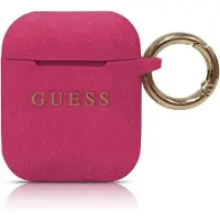 GUESS Guaccsilglfu Airpods 1/2 Coverfuksja/Fuchsia Silicone Glitter