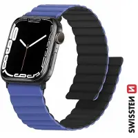 Swissten - Wave Magnetic Apple Watch 42-49mm (bleu/noir)