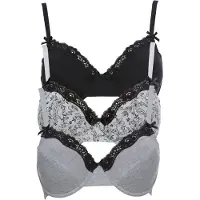 Bonprix Soutien-gorge crème / gris clair / noir