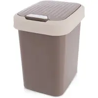 Orion Corbeille à papier en plastique marron 12 l