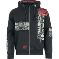 Rock Rebel by EMP Sweat-shirt zippé à capuche de - Original Sinners - Veste à Capuche - S - M - pour Homme - gris - Taille S