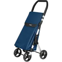 Duett Muuvi Up Chariot de courses - Capacité du sac 46L - 4 roues - Pliable - Bleu