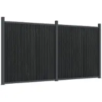 vidaXL Élément de clôture Gris 353x186 cm WPC