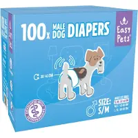EASYPETS Culottes Hygiéniques pour Chiens Mâles - S/M - 100 pièces